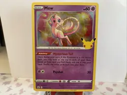 Pokemon TCG Mew Holo Rare Card 11/25 Celebrations 25th Anniversary - Image 1