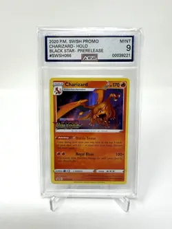 Pokemon 2020 Charizard - (Prerelease) SWSH066 Promo Cards Holo AGS 9 - Image 1