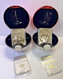 Pokemon Poliwhirl & Jigglypuff 23K Gold Plated Cards Lot 1999 Burger King - Image 2