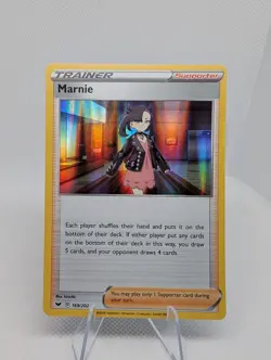 Marnie 169/202 SWSH01: Sword & Shield Base Set Rare - HOLO Pokemon TCG Card - NM - Image 1
