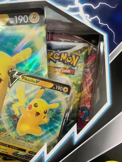 Pokemon TCG Pikachu V Box - Factory Sealed - Promo Cards + 4 Booster Packs - Image 4