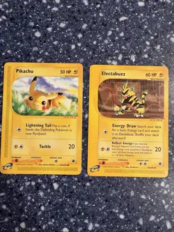 Pokemon Pikachu And Electabuzz Two Card E-Reader Lot! 2002 Vintage - Image 1
