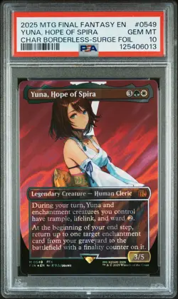 2025 MTG FINAL FANTASY #0549 YUNA, HOPE OF SPIRA PSA 10 - Image 1