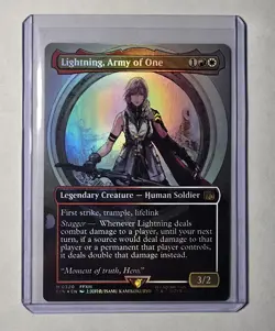 Lightning, Army of One (0320) (Borderless) MTG Final Fantasy Mythic Rare Foil NM - Image 1
