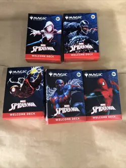 SPIDER-MAN Welcome Deck promo Store NEW MTG Magic the Gathering 5 Decks - Image 1
