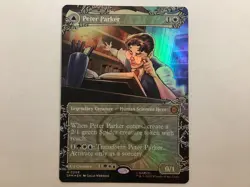 MTG Marvel’s Spider-Man PETER PARKER Borderless Foil NM (9441) Graded Power - Image 1