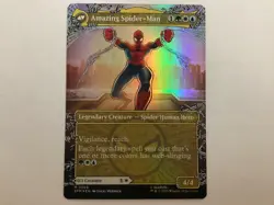 MTG Marvel’s Spider-Man PETER PARKER Borderless Foil NM (9441) Graded Power - Image 2