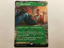 MTG Marvel’s Spider-Man MILES MORALES Borderless NM (9442) Graded Power - Image 1