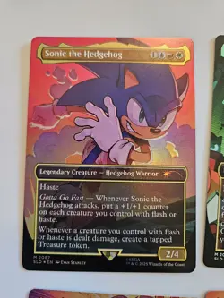 🔥 MTG Secret Lair Sonic The Hedgehog Friends & Foes Foil Edition Set Of 8 🔥 - Image 2