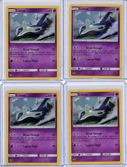 (4) Lot 2017 Pokemon Sun & Moon Latios Holo Shining Legends #41/73 - Image 1