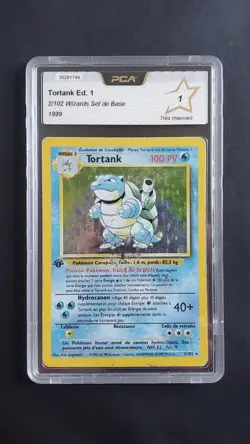Carte Pokemon Tortank 2/102 Edition 1 - Set de Base - FR - PCA 1 - Image 1