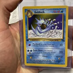 1999 Pokemon TCG Golduck #35/62 1st Edition Stage 1 Uncommon Fossil Set WOTC NM - Image 1