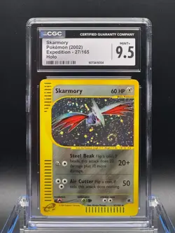 CGC 9.5 MINT+ ✨ - Skarmory 027/165 Expedition Base Set Holo - 2002 Pokemon - Image 1