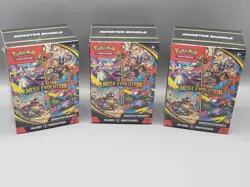 Pokemon TCG Mega Evolution Booster Bundle Lot of (3)-18 Total Boosters - Image 1