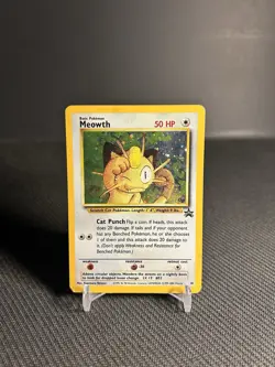 Pokemon TCG Meowth 10 Wotc Promo Holo Rare MP-/HP - Image 1