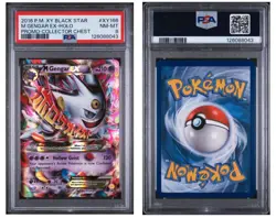 Mega Gengar ex XY166 2016 POKEMON BLACK STAR PROMO HOLO PSA 8 - Image 1