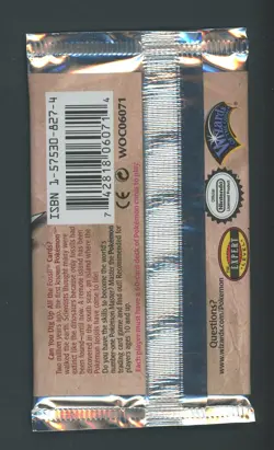 1999 Pokemon Fossil Sealed Booster Pack Zapdos Art Sealed 1st Edition - Image 2
