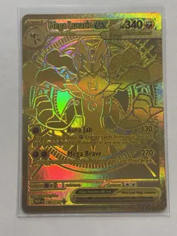 Pokemon MEGA LUCARIO EX 188/132 Mega Evolution GOLD SECRET RARE PACK FRESH M/NM - Image 1