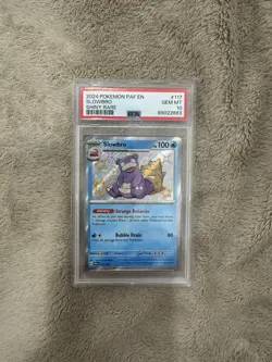 Pokemon PSA 10 Slowbro 117/091 Shiny Rare Paldean Fates - Image 1