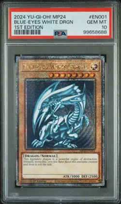 2024 YU-GI-OH! 25TH ANNIVERSARY: DM | 1ST EDITION BLUE-EYES WHITE DRAGON | PSA10 - Image 1