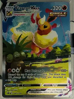 Pokemon TCG Flareon VMAX SWSH180 Sword & Shield Promo Card - Image 1