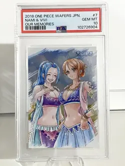 PSA 10 One Piece Nami Vivi Our Memories Wafers Card Japanese 2018 JPN - Image 1