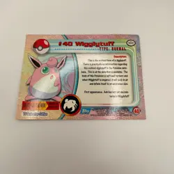 Pokemon #40 Wigglytuff Card Foil Holo Topps 2000 TV Animation Series 1 - Image 5