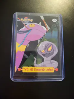 Pokemon Card - #23 Ekans/#24 Arbok TV12 - Topps Series 1 - Textured Holo - Image 1