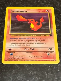 Charmander 50/82 Team Rocket Regular Common LP Vintage Pokemon Card 2000 - Image 3