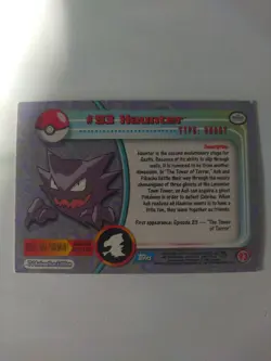 2000 Topps Pokemon Tv Animation Edition Blue Foil Card #93 Haunter - Image 2