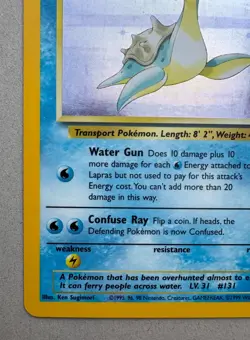 Lapras Holo Rare 10/62 1999 Fossil, Pokemon TCG Raw Card - Image 5
