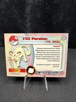 PERSIAN #53 - HOLO - Series 1 - TOPPS Pokemon Card - NM - Image 2