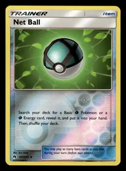 Net Ball 187/214 Reverse Holo S&M Lost Thunder Pokemon Card - Image 1