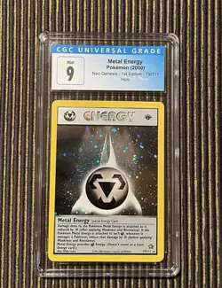 Metal Energy Neo Genesis 1st Edition Holo English Pokemon Card - CGC 9 - Image 1