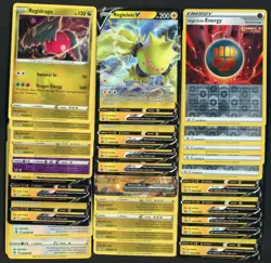 Lot of (64) Assorted Pokemon Cards Urishifu vmax Energy Regieleki V Redidrago - Image 2