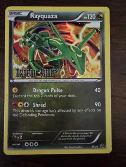 Rayquaza Dragon Vault Holo Stamped Card 11/20 - Image 3