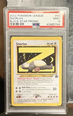 Pokemon TCG Snorlax Black Star Promos Card #49 PSA 9 - Image 1