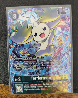 Digimon Card Game Terriermon Alt Art Box Topper BT22-043 U Cyber Eden - Image 1