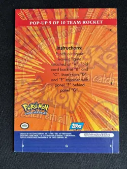 Team Rocket- Pop-Up 5 of 10-Pokemon TV Animation 3-Topps Card - Image 2