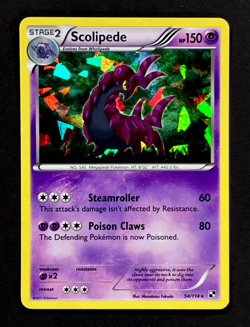 2011 Pokemon SCOLIPEDE Black & White Base Set CRACKED ICE HOLO Rare Card 54/114 - Image 2
