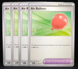 4x Air Balloon 079/086 Pokemon Card Lot Black Bolt English - PLAYSET - Unplayed - Image 1
