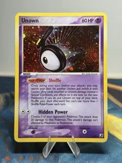 Unown T/28 Ex Unseen Forces Holo Secret Rare Pokemon Card LP - Image 1