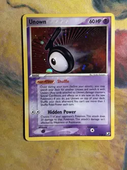 Unown T/28 Ex Unseen Forces Holo Secret Rare Pokemon Card LP - Image 2