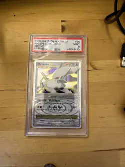 PSA 9 Pokemon Arceus Lv X Platinum: Arceus 96/99 Holo Rare Card - Image 1