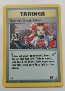 Pokemon Card Trainer Rocket's Sneak Attack 14/82 Team Rocket Set Holo - Image 1
