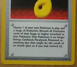 Devolution Spray 72/102 Rare Non-Holo Base Set Pokemon Trainer Card LP - Image 3
