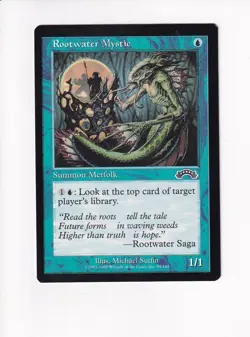 1998 MAGIC THE GATHERING MTG EXODUS ROOTWATER MYSTIC (#2) (PH) - Image 1