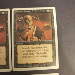 Lot Of 4 "Demonic Tutor" MTG Revised Edition Magic The Gathering MINT! - Image 3
