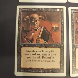 Lot Of 4 "Demonic Tutor" MTG Revised Edition Magic The Gathering MINT! - Image 5