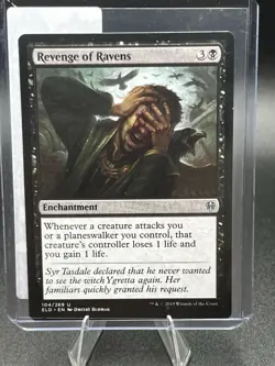 MTG Magic the Gathering Revenge of Ravens Throne of Eldraine LP - Image 1